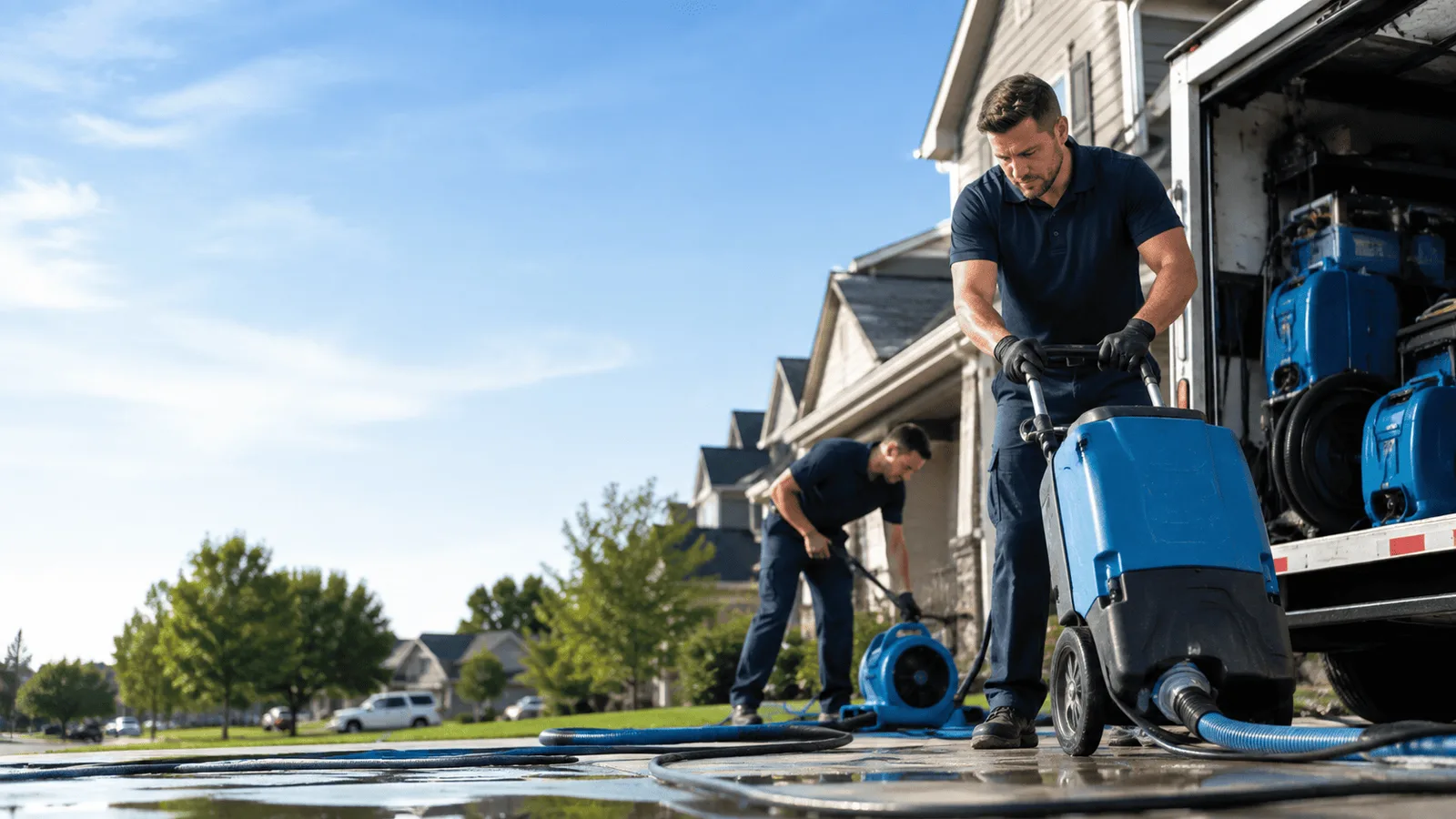 Dehumidification being performed in Carmel By The Sea, CA
